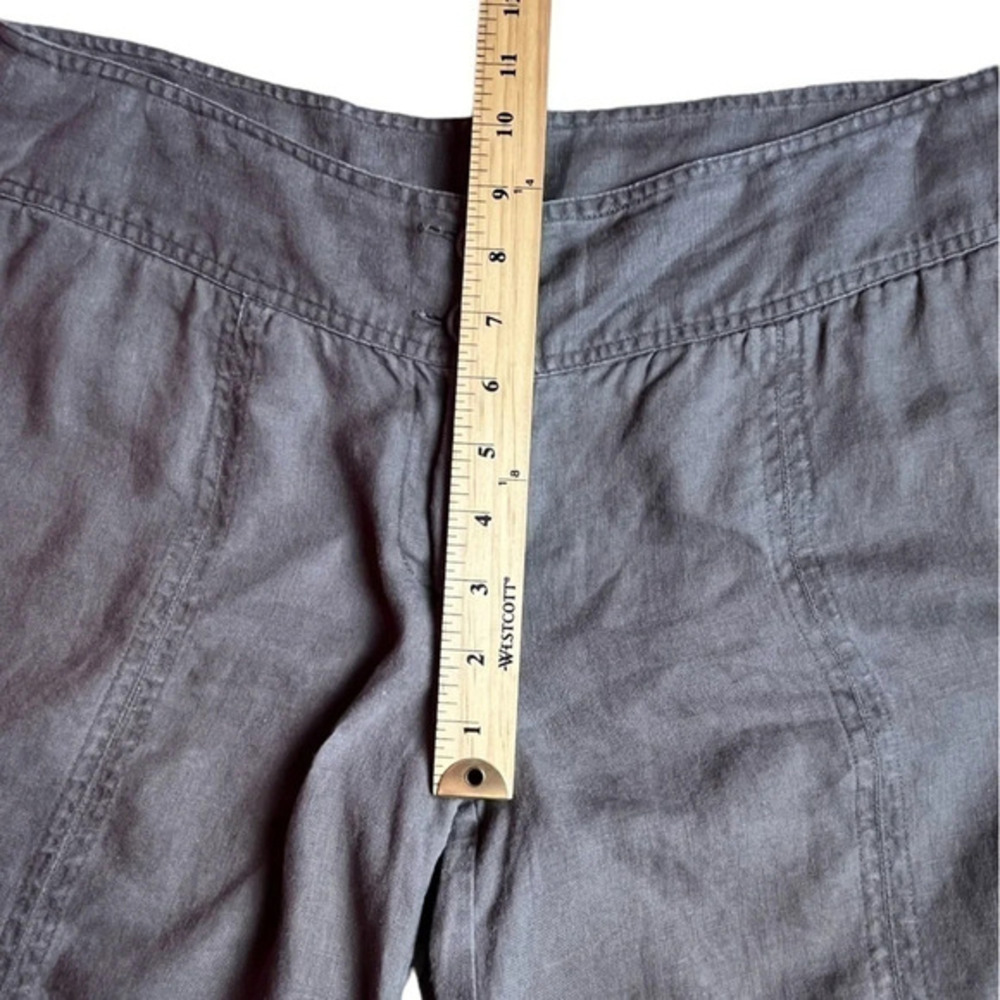 Forever 21 Linen Wide Left Coloutte Contemporary High Waist Chocolate Brown - Picture 9 of 13